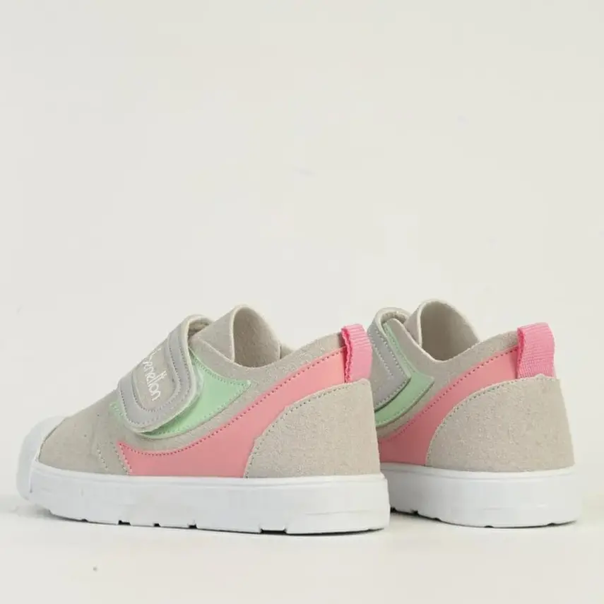 Benetton Kız Bebek Spor Ayakkabı Gri - Pembe - 5