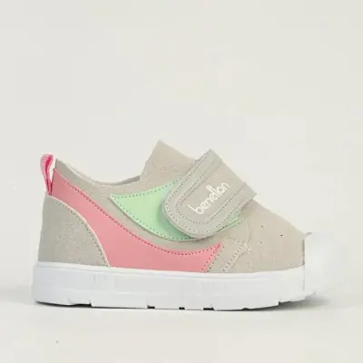 Benetton Kız Bebek Spor Ayakkabı Gri - Pembe