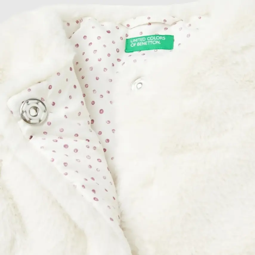 Benetton Kız Bebek Yelek Krem - 9