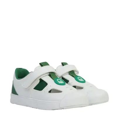 Benetton Sandalet Beyaz - Yeşil