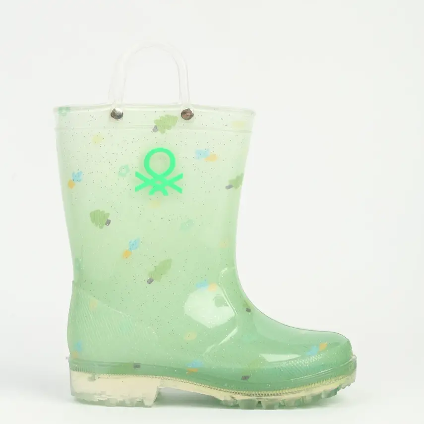Benetton Su Geçirmez Yağmur Botu Yeşil  - 4