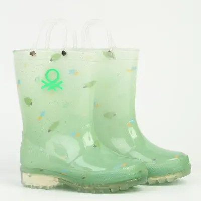 Benetton Su Geçirmez Yağmur Botu Yeşil  - 7