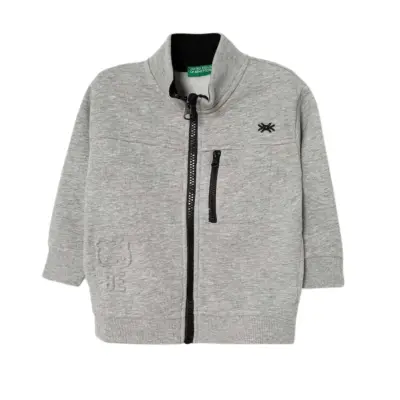 Benetton Sweatshirt Cepli Gri Melanj - 4