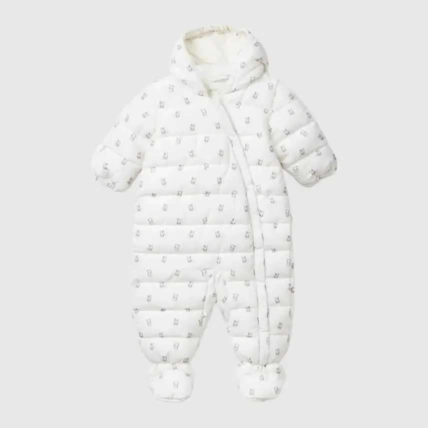 Benetton Unisex Bebek Astronot Tulum Beyaz - 1