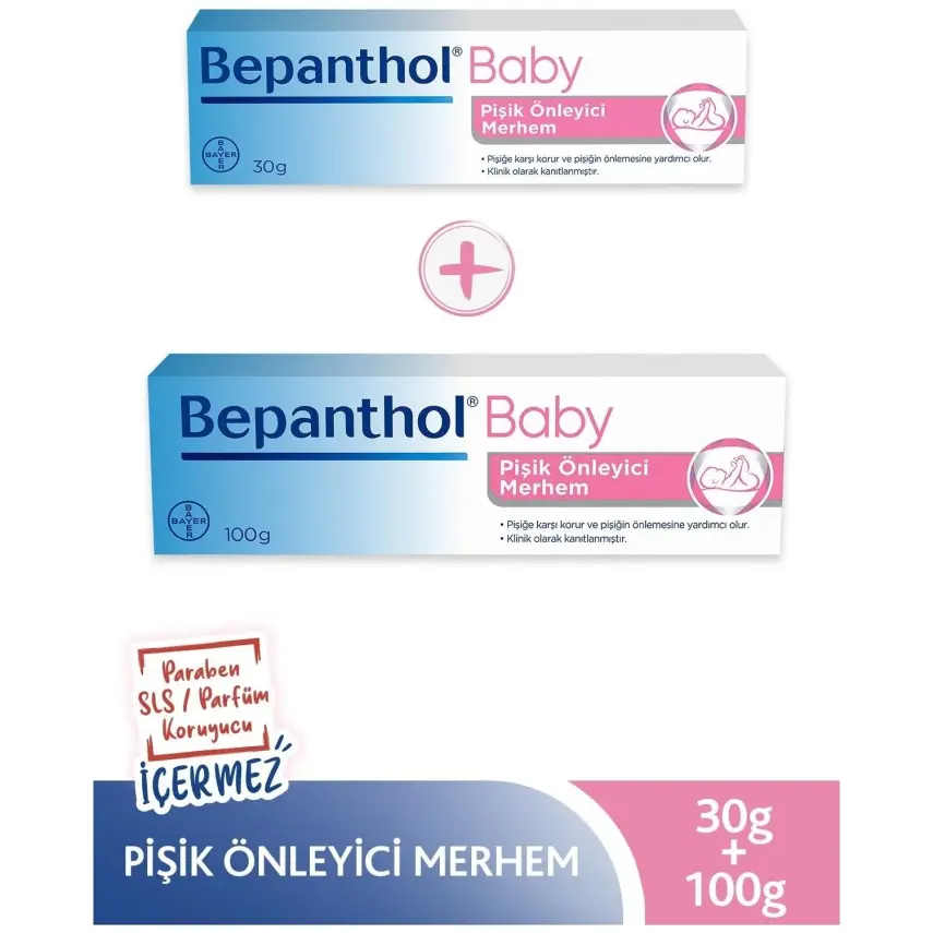 Bepanthol Baby Pişik Önlemeye Yardımcı Merhem 100 gr+30 gr  - 1