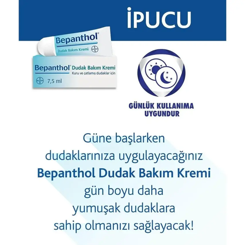 Bepanthol Cilt Bakım Kremi 30 gr ve Dudak Bakım Kremi 7,5 gr - 5