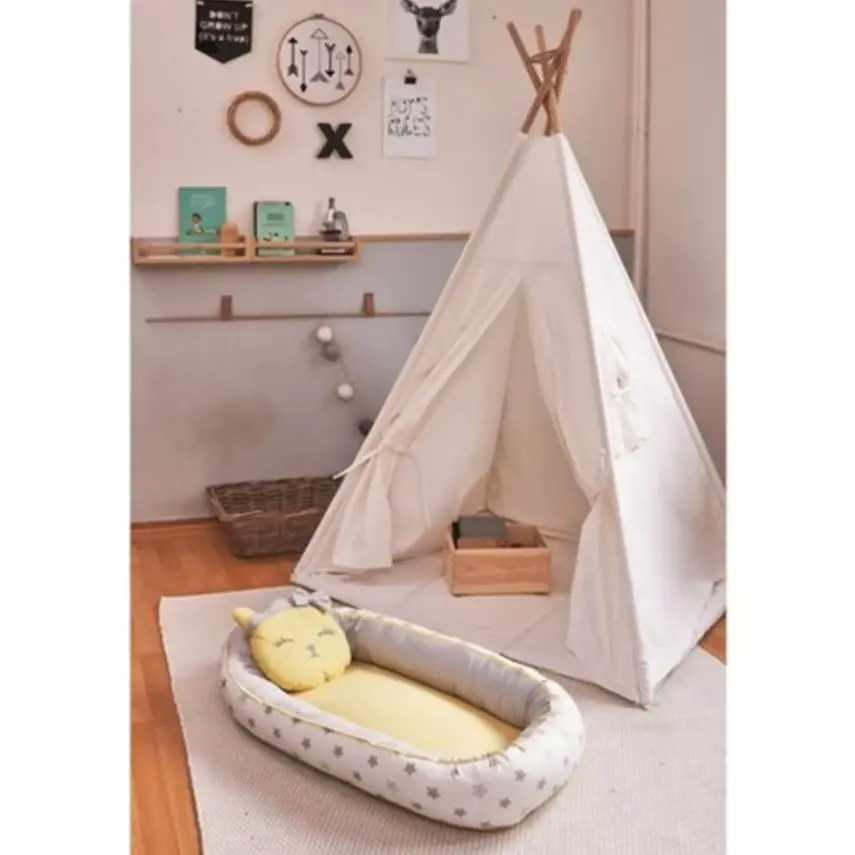 Bibaby Anne & Baba Yanı Yatağı Baby Nest Lüx Cute Cat Sarı - 2