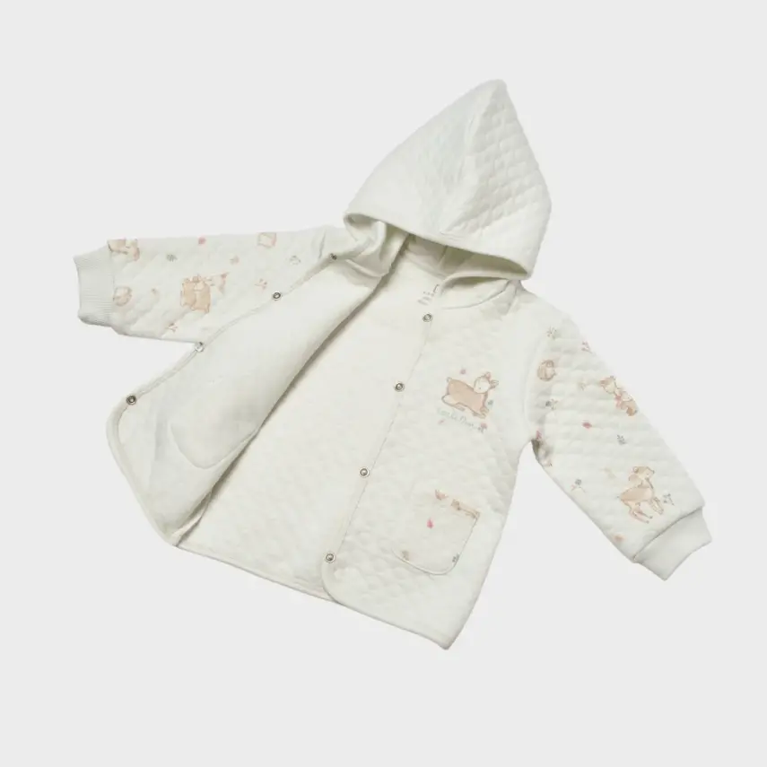 Bibaby Düğmeli Penye Hırka Cardigan Little Deer Mint - Powder - 6