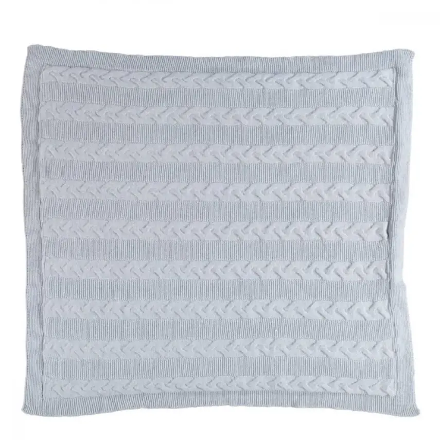 Bibaby Erkek Battaniye Zincir Triko Mavi - 1