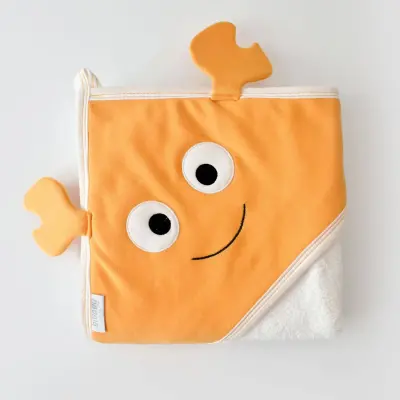 Bibaby Erkek Havlu Crab Ekru - Turuncu