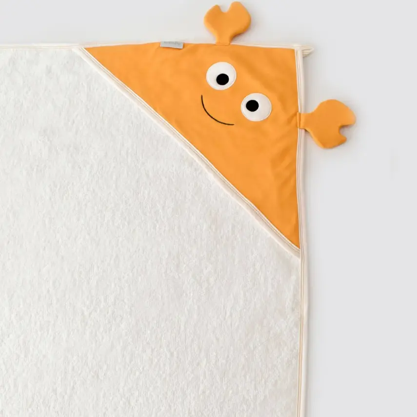 Bibaby Erkek Havlu Crab Ekru - Turuncu - 4