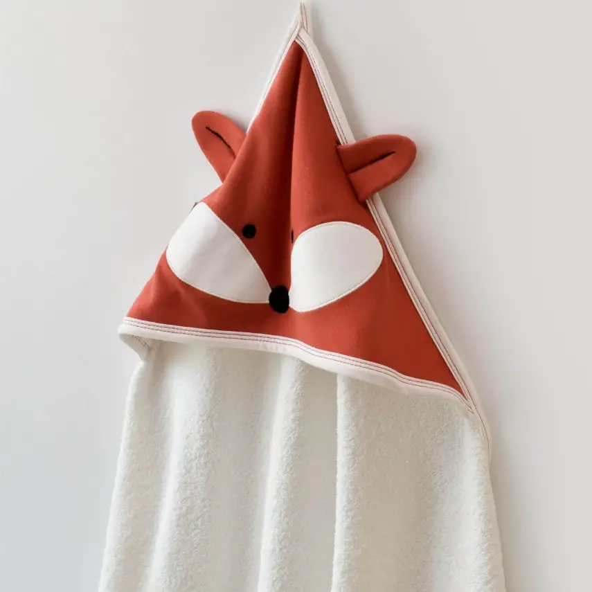 Bibaby Erkek Havlu Sweet Fox Ekru - Kiremit - 5