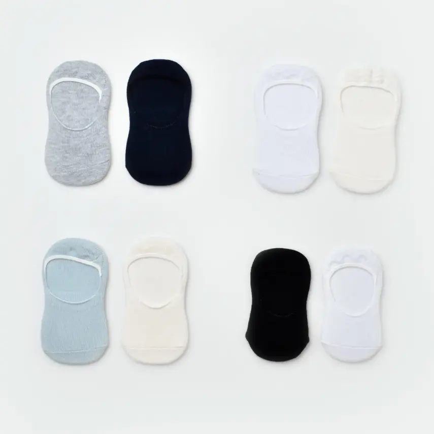 Bibaby Erkek Organik Babet Çorap 2li Basic Mavi - Ekru - 15