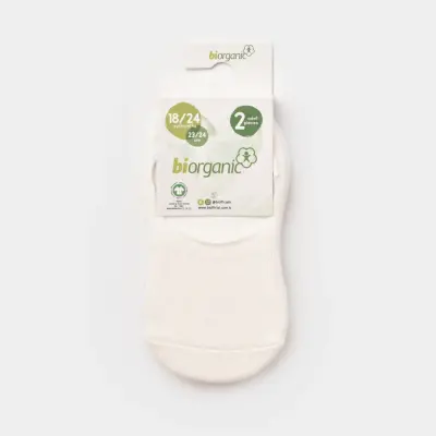 Bibaby Erkek Organik Babet Çorap 2li Basic Mavi - Ekru - 16