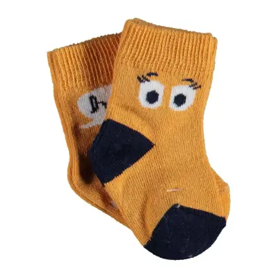 Bibaby Erkek Organik Çorap Soket 2li Hi Hardal 