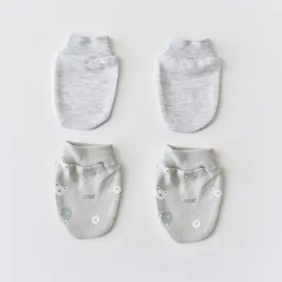 Bibaby Erkek Organik Eldiven 2li Hug Me Bear Kar Melanj