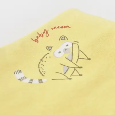 Bibaby Erkek Organik Fular Önlük 2li Baby Racoon Lemon Gross Vanilla Ice - 3