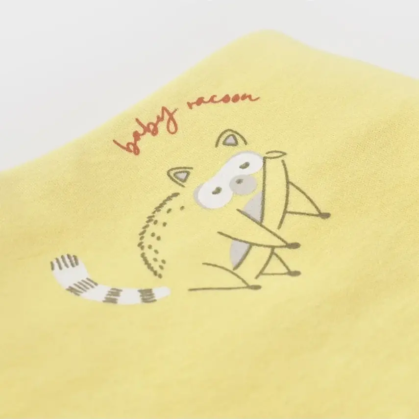 Bibaby Erkek Organik Fular Önlük 2li Baby Racoon Lemon Gross Vanilla Ice - 3