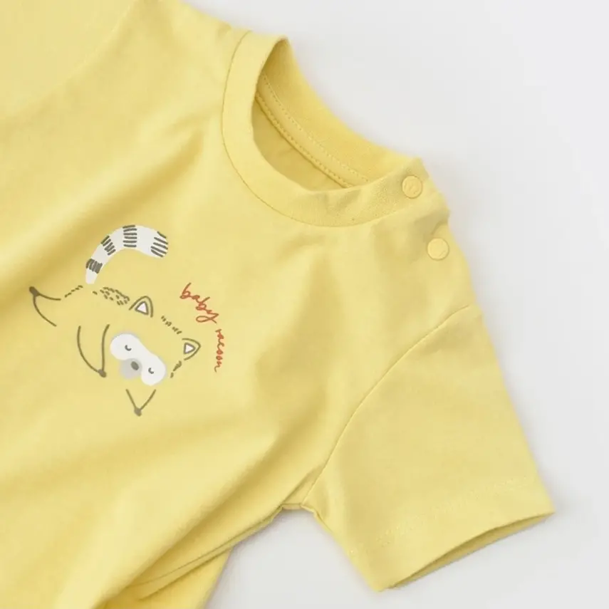 Bibaby Erkek Organik Salopet Tulum Baby Racoon Lemon Gross Vanilla Ice - 2