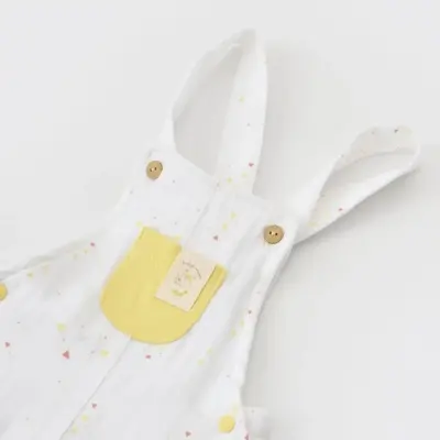 Bibaby Erkek Organik Salopet Tulum Baby Racoon Lemon Gross Vanilla Ice - 5