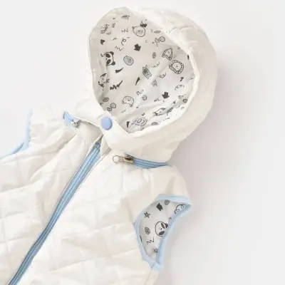 Bibaby Erkek Organik Yelek Şişme Roar King Ekru - 6