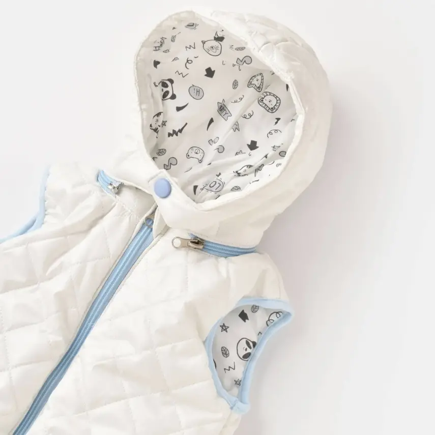 Bibaby Erkek Organik Yelek Şişme Roar King Ekru - 6