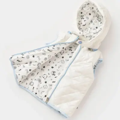 Bibaby Erkek Organik Yelek Şişme Roar King Ekru - 5