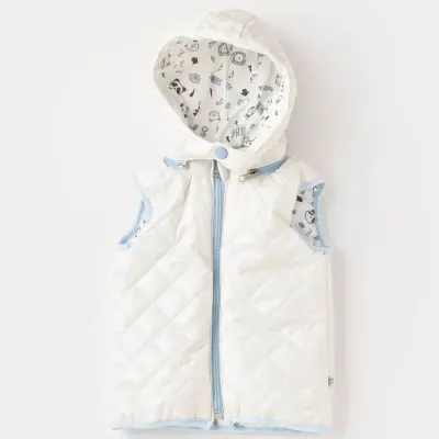 Bibaby Erkek Organik Yelek Şişme Roar King Ekru - 2