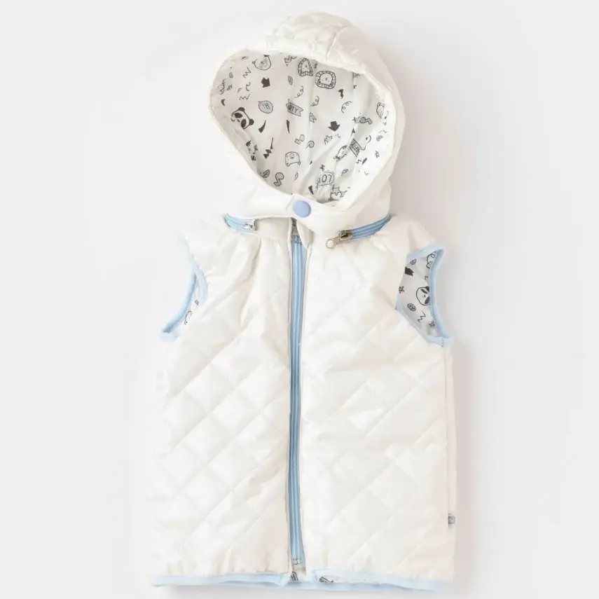 Bibaby Erkek Organik Yelek Şişme Roar King Ekru - 2