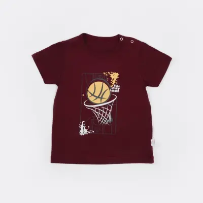 Bibaby Erkek T-Shirt Bimini The Baseball Bordo