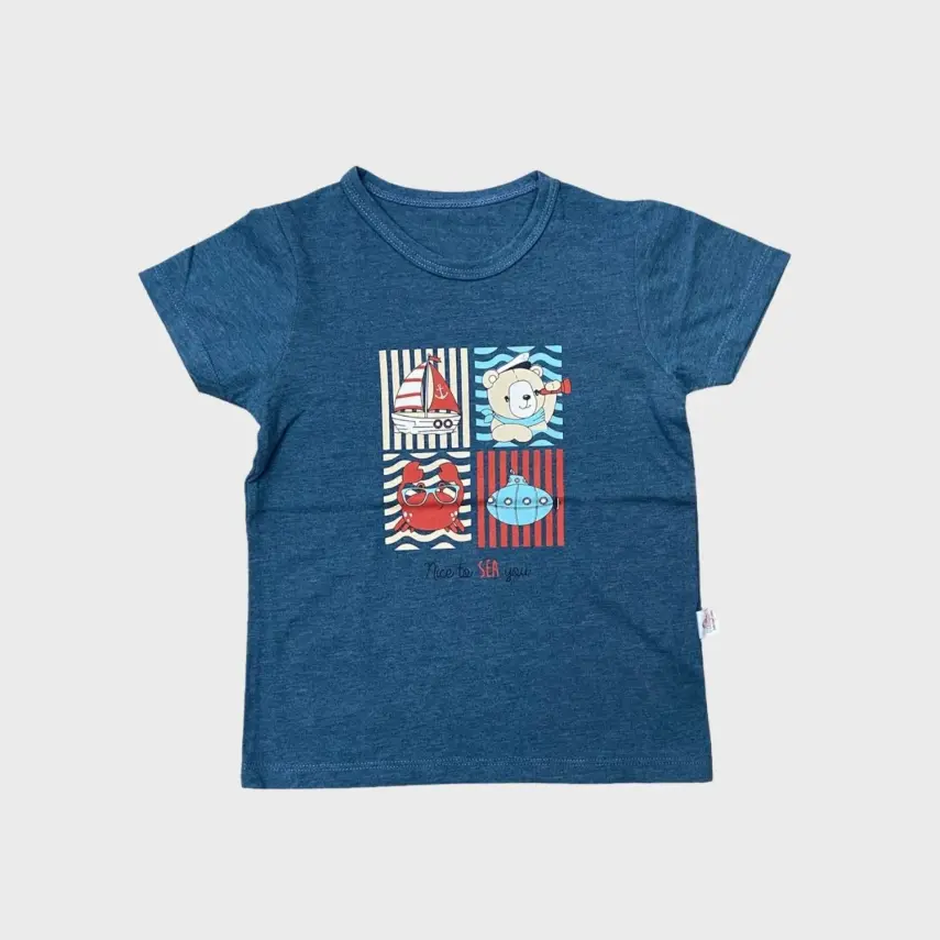 Bibaby Erkek T-Shirt Bimini The Happy İndigo - 1