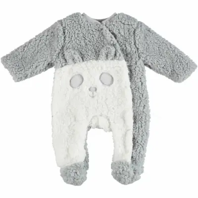 Bibaby Erkek Tulum Panda Gri - 2