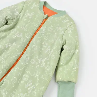 Bibaby Erkek Uyku Tulumu Zoo Is Good Lime Cream - 2