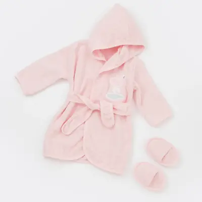 Bibaby Kız Bornoz Takımı Flamingo Pembe