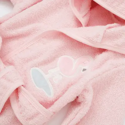 Bibaby Kız Bornoz Takımı Flamingo Pembe - 4