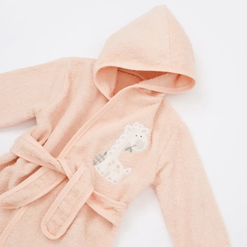 Bibaby Kız Bornoz Takımı New Giraffe Somon - 2