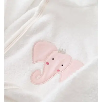 Bibaby Kız Bornoz Takımı Princess Elephant Ekru - Pembe - 6
