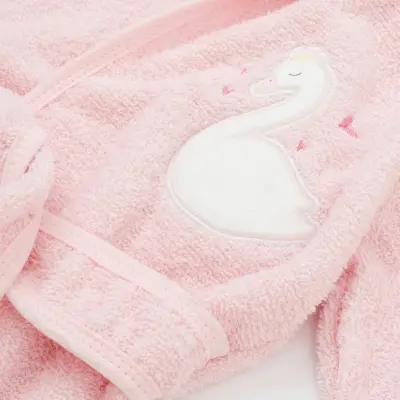 Bibaby Kız Bornoz Takımı Swan Pembe - 3