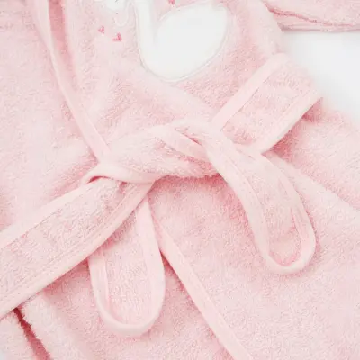 Bibaby Kız Bornoz Takımı Swan Pembe - 4