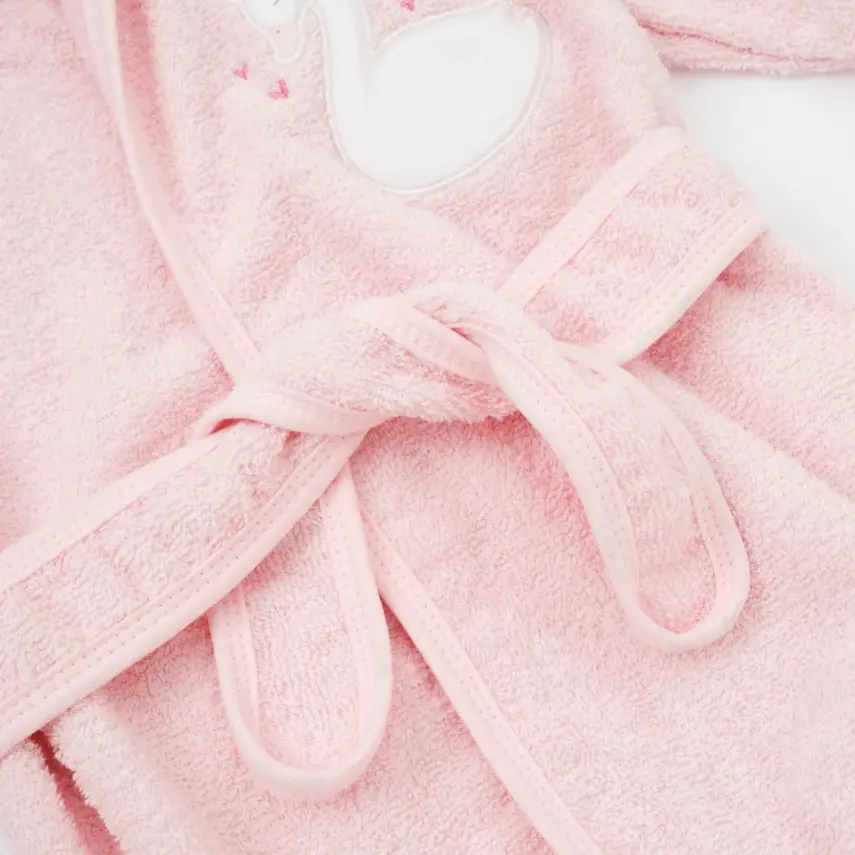 Bibaby Kız Bornoz Takımı Swan Pembe - 4