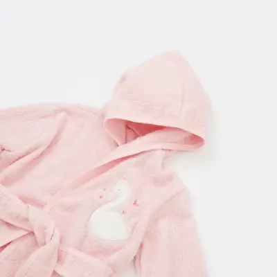 Bibaby Kız Bornoz Takımı Swan Pembe - 2