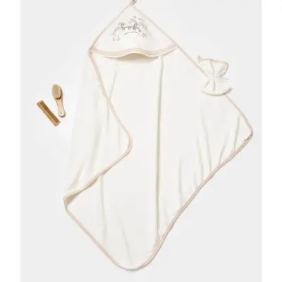 Bibaby Kız Havlu Twinn Duck 75x75cm Ekru - Pembe