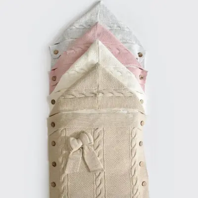 Bibaby Kız Kundak Triko Fiyonklu Gri - 3