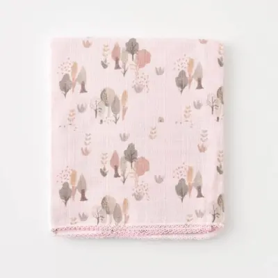 Bibaby Kız Müslin Battaniye Tree Pembe