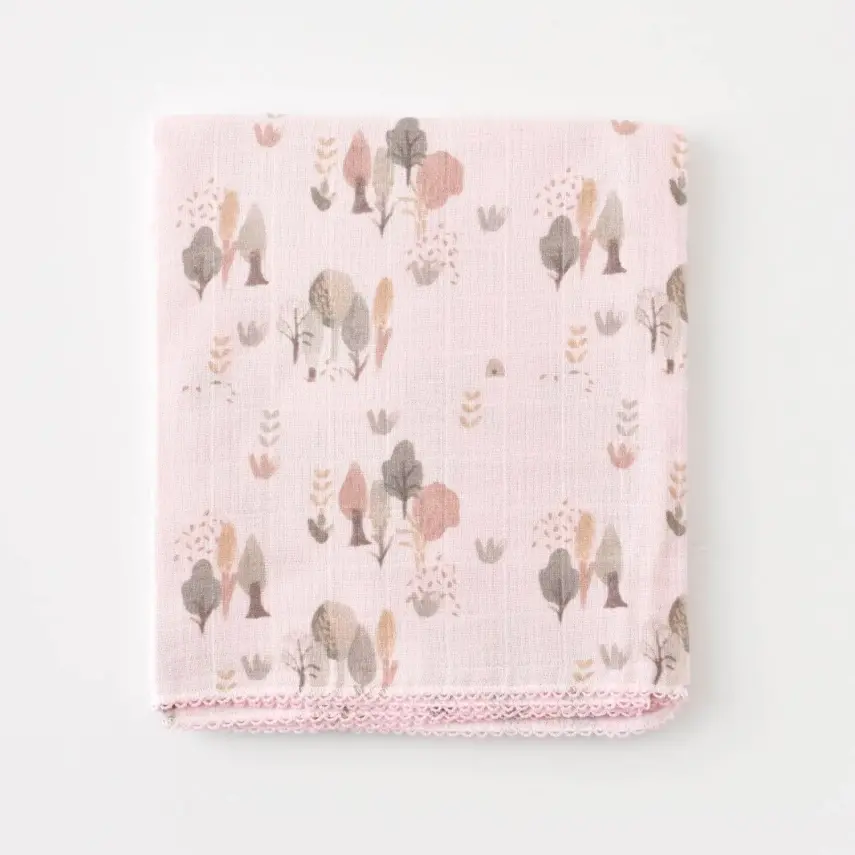 Bibaby Kız Müslin Battaniye Tree Pembe - 1