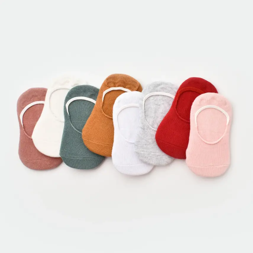 Bibaby Kız Organik Babet Çorap 2li Basic Gri - Gül Kurusu - 4