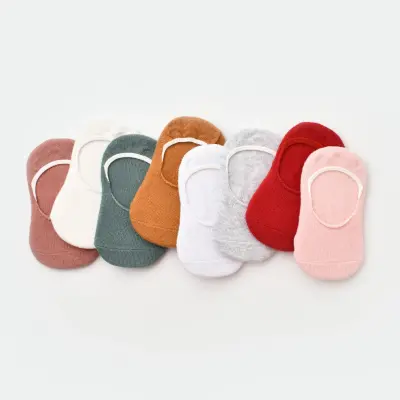 Bibaby Kız Organik Babet Çorap 2li Basic Pembe - Ekru - 2