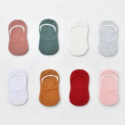 Bibaby Kız Organik Babet Çorap 2li Basic Pembe - Ekru - 4