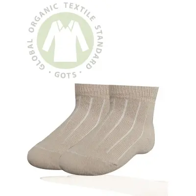 Bibaby Kız Organik Çorap Soket Simple Bej 