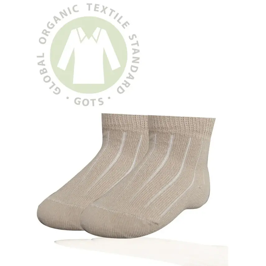 Bibaby Kız Organik Çorap Soket Simple Bej - 1